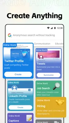 AI Privacy BrowserPrivate &AI android App screenshot 1